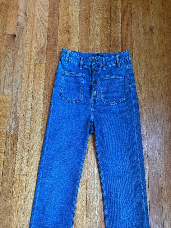 Maje Denim - Maje - Passiony High Rise Straight Jeans in Blue